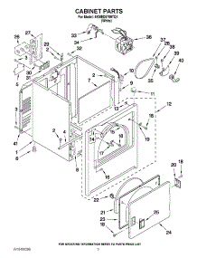 02 - Cabinet Parts parts for Maytag Dryer 4KMED5700TQ1 / from AppliancePartsPros.com
