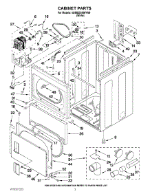 02 - Cabinet Parts parts for Maytag Dryer 4GMEDX500YW0 / from AppliancePartsPros.com