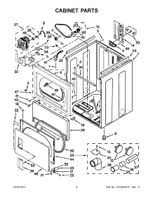 02 - Cabinet Parts parts for Maytag Dryer 4GMEDX500YW2 / from AppliancePartsPros.com