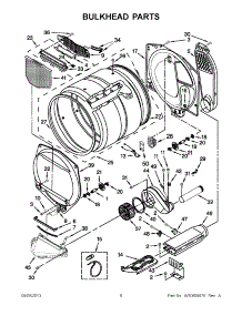 03 - Bulkhead Parts parts for Maytag Dryer 4GMEDX500YW2 / from AppliancePartsPros.com