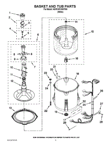 03 - Basket And Tub Parts parts for Maytag Washer 4GMVWC300YW0 / from AppliancePartsPros.com