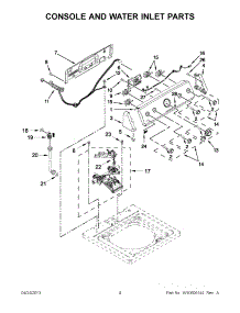 02 - Console And Water Inlet Parts parts for Maytag Washer 4GMVWC400YW2 / from AppliancePartsPros.com