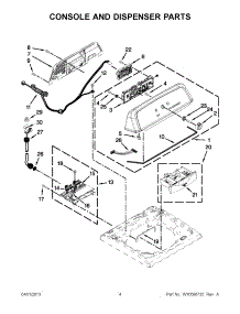02 - Console And Dispenser Parts parts for Maytag Washer 4GMVWX500YW1 / from AppliancePartsPros.com