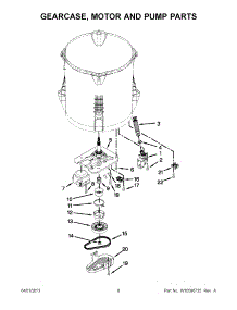 04 - Gearcase, Motor And Pump Parts parts for Maytag Washer 4GMVWX500YW1 / from AppliancePartsPros.com