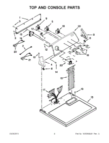 02 - Top And Console Parts parts for Maytag Dryer 4GNED4600YQ2 / from AppliancePartsPros.com