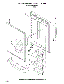 04 - Refrigerator Door Parts parts for Maytag Refrigerator 5GBB19PRYW0 / from AppliancePartsPros.com