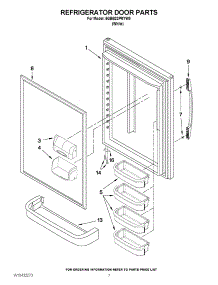 04 - Refrigerator Door Parts parts for Maytag Refrigerator 5GBB22PRYW0 / from AppliancePartsPros.com