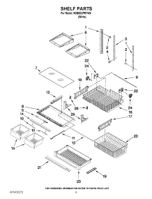 05 - Shelf Parts parts for Maytag Refrigerator 5GBB22PRYW0 / from AppliancePartsPros.com