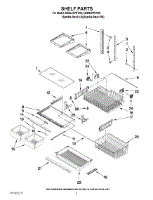 05 - Shelf Parts parts for Maytag Refrigerator 5GBR22PRYA0 / from AppliancePartsPros.com