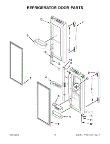07 - Refrigerator Door Parts parts for Maytag Refrigerator 5MFI267AA001 / from AppliancePartsPros.com