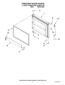 05 - Freezer Door Parts parts for Maytag Refrigerator 5VM9BXGFYW00 / from AppliancePartsPros.com