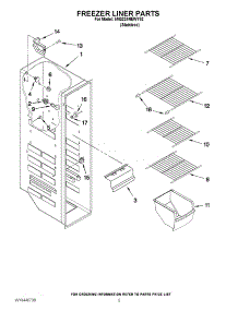04 - Freezer Liner Parts parts for Maytag Refrigerator 5MS224NEWY02 / from AppliancePartsPros.com