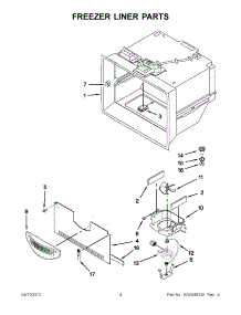 02 - Freezer Liner Parts parts for Maytag Refrigerator 7MF2976AEM00 / from AppliancePartsPros.com