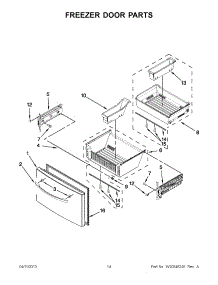 07 - Freezer Door Parts parts for Maytag Refrigerator 7MF2976AEM00 / from AppliancePartsPros.com
