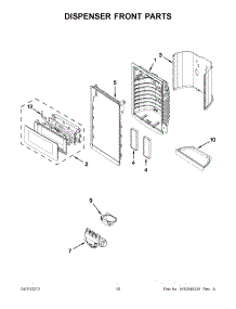 08 - Dispenser Front Parts parts for Maytag Refrigerator 7MF2976AEM00 / from AppliancePartsPros.com