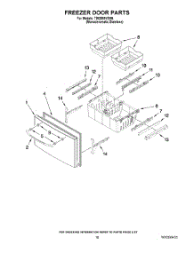 09 - Freezer Door Parts parts for Maytag Refrigerator 7MI2569VEM4 / from AppliancePartsPros.com