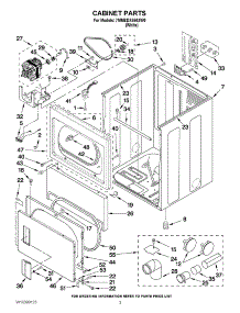 02 - Cabinet Parts parts for Maytag Dryer 7MMEDX550XW0 / from AppliancePartsPros.com