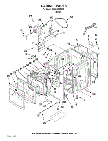 02 - Cabinet Parts parts for Maytag Dryer 7MMGDB850WL1 / from AppliancePartsPros.com