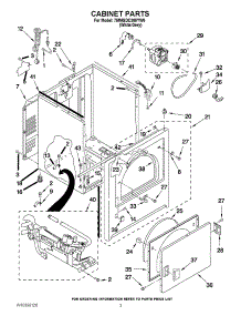 02 - Cabinet Parts parts for Maytag Dryer 7MMGDC300YW0 / from AppliancePartsPros.com