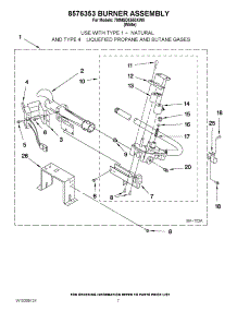 04 - 8576353 Burner Assembly parts for Maytag Dryer 7MMGDX550XW0 / from AppliancePartsPros.com