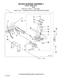 04 - 8576353 Burner Assembly parts for Maytag Dryer 7MMGDX700YL0 / from AppliancePartsPros.com