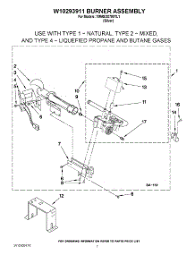 04 - W10293911 Burner Assembly parts for Maytag Dryer 7MMGDX700YL1 / from AppliancePartsPros.com