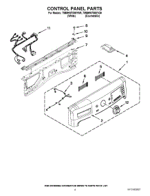 03 - Control Panel Parts parts for Maytag Washer 7MMHW7000YG0 / from AppliancePartsPros.com