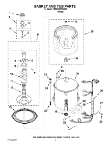 03 - Basket And Tub Parts parts for Maytag Washer 7MMVWC220AW0 / from AppliancePartsPros.com
