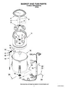 03 - Basket And Tub Parts parts for Maytag Washer 7MMVWC400YW2 / from AppliancePartsPros.com