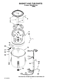 03 - Basket And Tub Parts parts for Maytag Washer 7MMVWX510YW0 / from AppliancePartsPros.com
