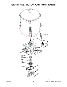 04 - Gearcase, Motor And Pump Parts parts for Maytag Washer 7MMVWX521BW0 / from AppliancePartsPros.com