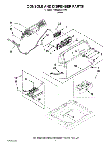 02 - Console And Dispenser Parts parts for Maytag Washer 7MMVWX550YW0 / from AppliancePartsPros.com