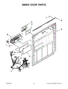 03 - Inner Door Parts parts for Maytag Dishwasher ADB1100AWW1 / from AppliancePartsPros.com