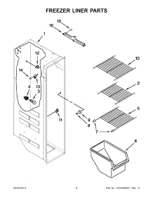04 - Freezer Liner Parts parts for Maytag Refrigerator ASD2575BRS01 / from AppliancePartsPros.com