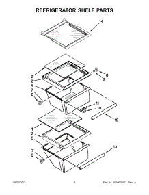 03 - Refrigerator Shelf Parts parts for Maytag Refrigerator ASD2575BRW01 / from AppliancePartsPros.com