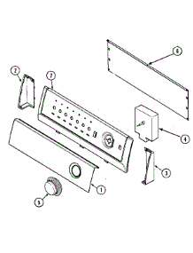 02 - Control Panel parts for Maytag Dryer CYG1004AWW / from AppliancePartsPros.com