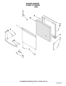 02 - Door Parts parts for Maytag Range CPL1100BDW16 / from AppliancePartsPros.com