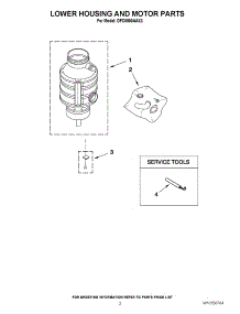 02 - Lower Housing And Motor Parts parts for Maytag Disposer DFC5500AAX3 / from AppliancePartsPros.com