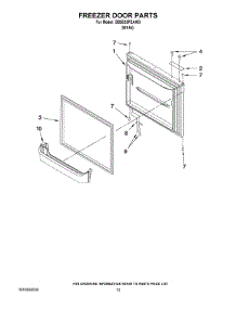 07 - Freezer Door Parts parts for Maytag Refrigerator GB5525PEAW3 / from AppliancePartsPros.com