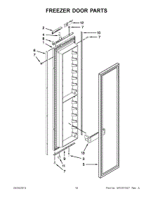 09 - Freezer Door Parts parts for Maytag Refrigerator JS42NXFXDW04 / from AppliancePartsPros.com