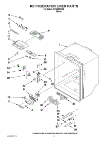 03 - Refrigerator Liner Parts parts for Maytag Refrigerator JFC2089WTB5 / from AppliancePartsPros.com