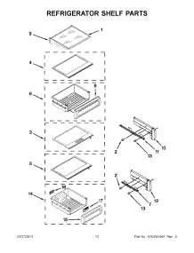 06 - Refrigerator Shelf Parts parts for Maytag Refrigerator JS48NXFXDW04 / from AppliancePartsPros.com