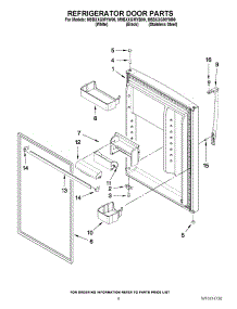 05 - Refrigerator Door Parts parts for Maytag Refrigerator M9BXXGMYB00 / from AppliancePartsPros.com