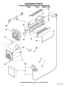 07 - Icemaker Parts parts for Maytag Refrigerator M9BXXGMYW00 / from AppliancePartsPros.com