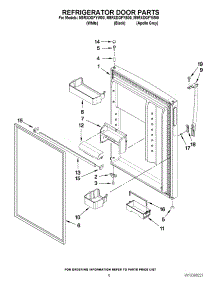 04 - Refrigerator Door Parts parts for Maytag Refrigerator M9RXDGFYB00 / from AppliancePartsPros.com