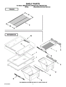 03 - Shelf Parts parts for Maytag Refrigerator M9RXDGFYM10 / from AppliancePartsPros.com