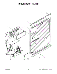 03 - Inner Door Parts parts for Maytag Dishwasher JDB8000AWC1 / from AppliancePartsPros.com