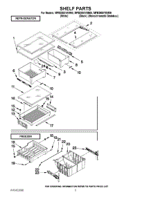 03 - Shelf Parts parts for Maytag Refrigerator MFB2055YEW00 / from AppliancePartsPros.com