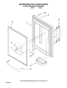 05 - Refrigerator Door Parts parts for Maytag Refrigerator MBB1953XEB1 / from AppliancePartsPros.com