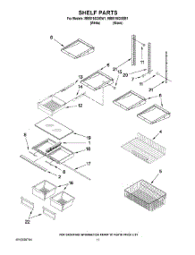 07 - Shelf Parts parts for Maytag Refrigerator MBB1953XEW1 / from AppliancePartsPros.com
